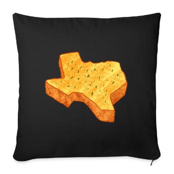 Toast Map Design pour les amoureux du Texas - Housse de coussin décorative 45 x 45 cm - noir - Devant