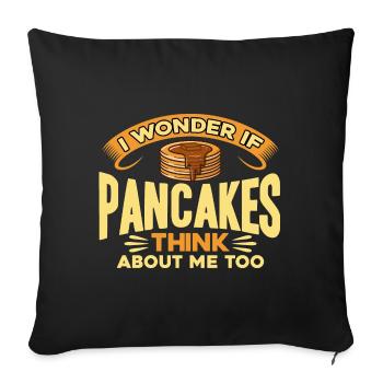 Pancakes Lovers Pancakes Pancakes Day - Sofa pillowcase 17,3'' x 17,3'' (45 x 45 cm) - black - Front