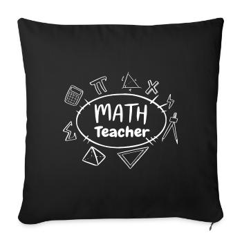 Math Teacher - Housse de coussin décorative 45 x 45 cm - noir - Devant