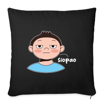 Fil-Am Siopao Design pour les fiers Pinoys - Housse de coussin décorative 45 x 45 cm - noir - Devant