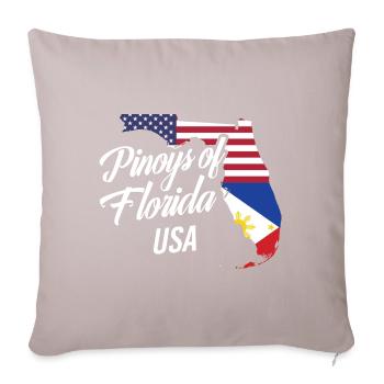 Filipinos of Florida Design für stolze Fil-Ams - Sofakissenbezug 45 x 45 cm - helles Taupe - Vorne