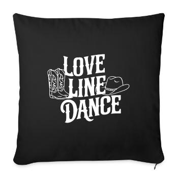 Line Dancing Country Dance - Line Dance Tanzen - Sofa pillowcase 17,3'' x 17,3'' (45 x 45 cm) - black - Front