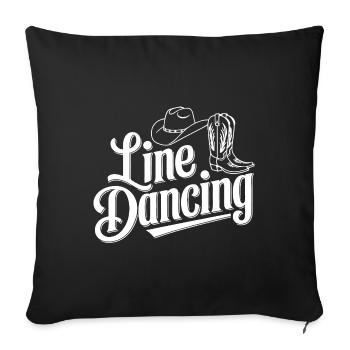 Line Dancing Country Dance - Line Dance Tanzen - Sofa pillowcase 17,3'' x 17,3'' (45 x 45 cm) - black - Front