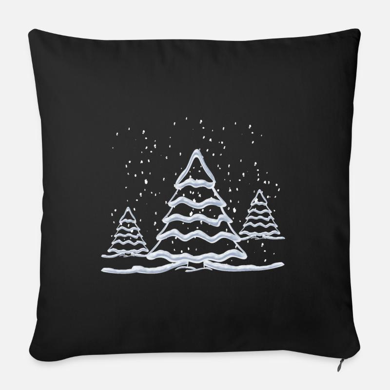 Wintertraum - Sofakissenbezug 45 x 45 cm - Schwarz