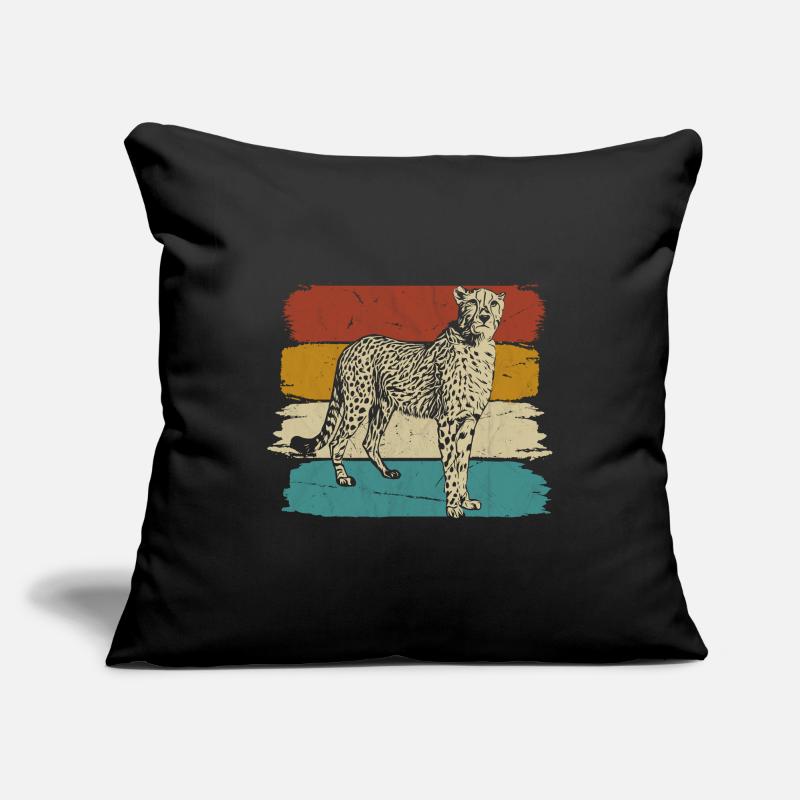 Guépard faune rétro Housse de coussin décorative 45 x 45 cm