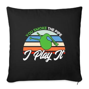 Scottish bagpipes Bagpipes Bagpipes Gesche - Sofa pillowcase 17,3'' x 17,3'' (45 x 45 cm) - black - Front