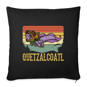 Quetzalcoatl Axolotl Mexique Divinité Aztèque - Housse de coussin décorative 45 x 45 cm - noir - Devant