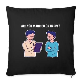 Father's Day Wedding Design - Sofa pillowcase 17,3'' x 17,3'' (45 x 45 cm) - black - Front