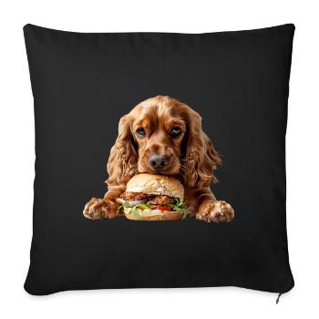 Cocker Spaniel - Housse de coussin décorative 45 x 45 cm - noir - Devant