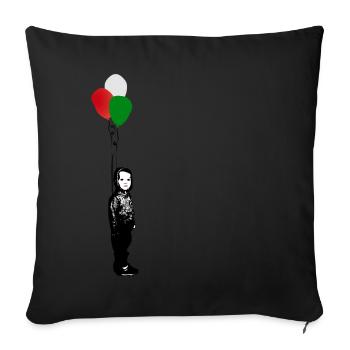 Balloons à Augschbourg - Housse de coussin décorative 45 x 45 cm - noir - Devant
