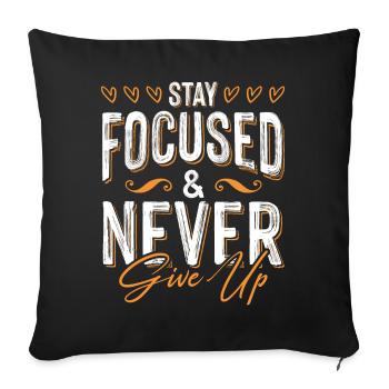 motivation focalisée - Housse de coussin décorative 45 x 45 cm - noir - Devant