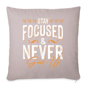 motivation focused - Sofa pillowcase 17,3'' x 17,3'' (45 x 45 cm) - light taupe - Front