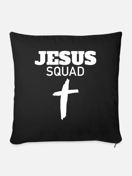 Jesus Squad - Ich liebe Jesus - Sofakissenbezug 45 x 45 cm - Schwarz