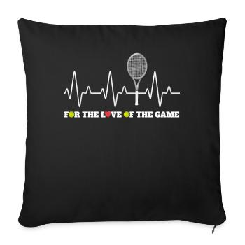 Heartbeat Tennis for Tennis Players - Sofa pillowcase 17,3'' x 17,3'' (45 x 45 cm) - black - Front