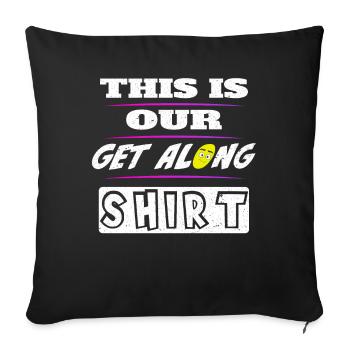 C’est notre chemise de débrouille - Housse de coussin décorative 45 x 45 cm - noir - Devant