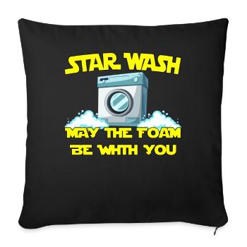 Star Wash - may the foam be with you - Sofakissenbezug 45 x 45 cm - Schwarz - Vorne