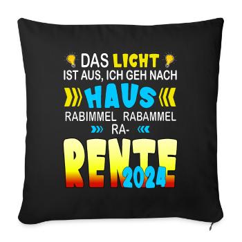 Pension 2024 - Children's song St. Martin - Sofa pillowcase 17,3'' x 17,3'' (45 x 45 cm) - black - Front