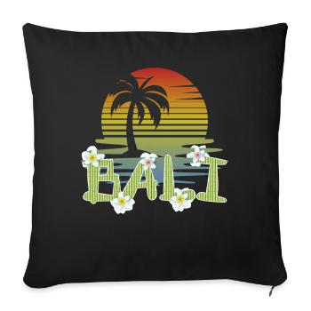 Bali - Indonésie - Housse de coussin décorative 45 x 45 cm - noir - Devant