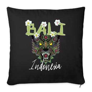 Bali - Indonesia - Sofa pillowcase 17,3'' x 17,3'' (45 x 45 cm) - black - Front