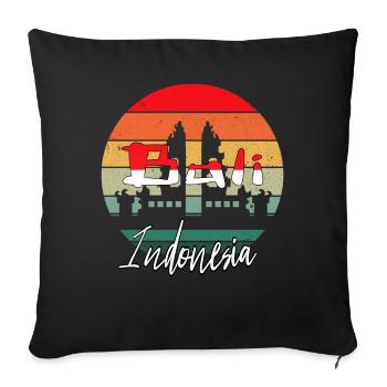 Bali - Indonésie - Housse de coussin décorative 45 x 45 cm - noir - Devant