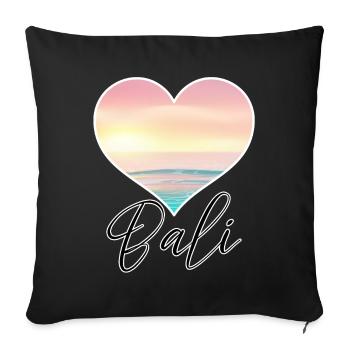 Bali - Indonésie - Housse de coussin décorative 45 x 45 cm - noir - Devant