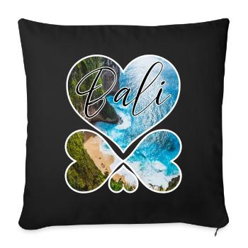 Bali - Indonésie - Housse de coussin décorative 45 x 45 cm - noir - Devant