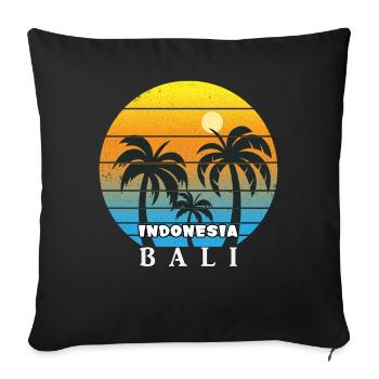Bali - Indonésie - Housse de coussin décorative 45 x 45 cm - noir - Devant
