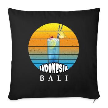 Bali - Indonésie - Housse de coussin décorative 45 x 45 cm - noir - Devant