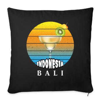 Bali - Indonésie - Housse de coussin décorative 45 x 45 cm - noir - Devant