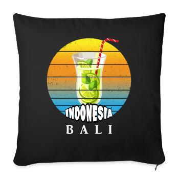 Bali - Indonésie - Housse de coussin décorative 45 x 45 cm - noir - Devant