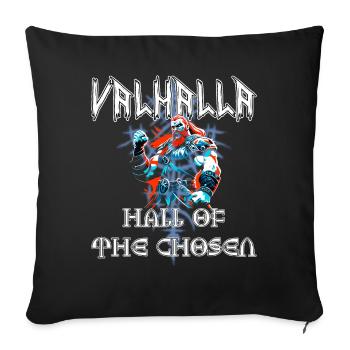 Valhalla - Salle des élus - Housse de coussin décorative 45 x 45 cm - noir - Devant