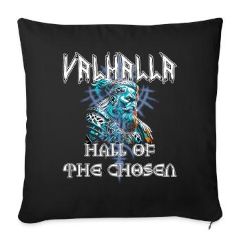 Valhalla - Salle des élus - Housse de coussin décorative 45 x 45 cm - noir - Devant