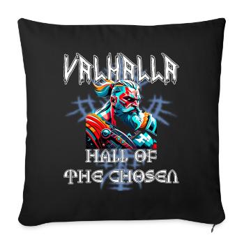 Valhalla - Salle des élus - Housse de coussin décorative 45 x 45 cm - noir - Devant