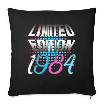 Édition limitée 1984 - Housse de coussin décorative 45 x 45 cm - noir - Devant