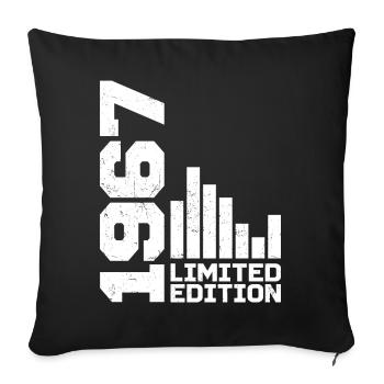 Vintage 1967 Birthday Gift 1967 Year 1967 - Sofa pillowcase 17,3'' x 17,3'' (45 x 45 cm) - black - Front