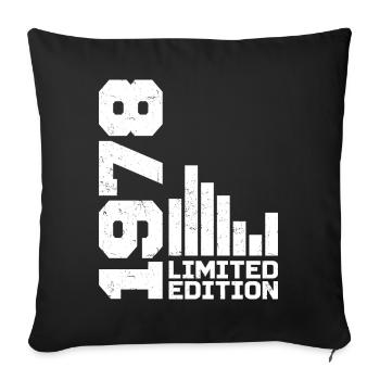 Vintage 1978 Birthday Gift 1978 Year 1978 - Sofa pillowcase 17,3'' x 17,3'' (45 x 45 cm) - black - Front