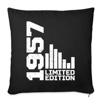 Vintage 1957 Birthday Gift 1957 Year 1957 - Sofa pillowcase 17,3'' x 17,3'' (45 x 45 cm) - black - Front