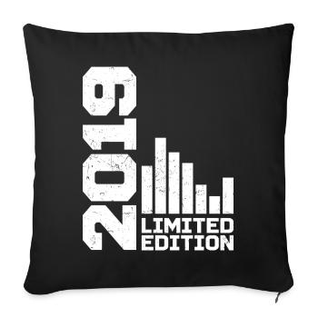 Vintage 2019 Birthday Gift 2019 Year 2019 - Sofa pillowcase 17,3'' x 17,3'' (45 x 45 cm) - black - Front
