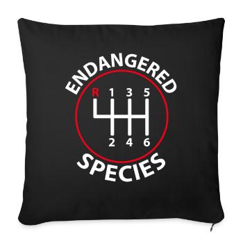 Endangered Species - Engine Combustion Design - Sofa pillowcase 17,3'' x 17,3'' (45 x 45 cm) - black - Front
