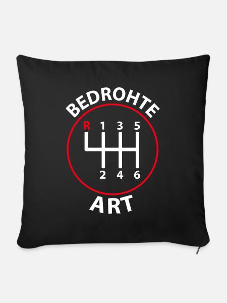 Bedrohte Art - Verbrennungsmotor Auto Design - Sofakissenbezug 45 x 45 cm - Schwarz