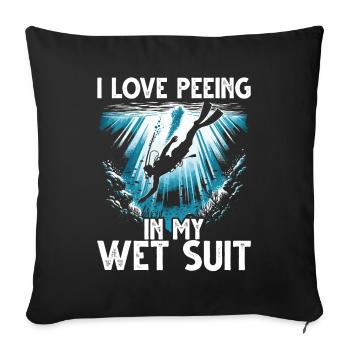 Plongée J’adore faire sur ma combinaison - Housse de coussin décorative 45 x 45 cm - noir - Devant