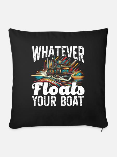 Whatever floats your boat - Sofakissenbezug 45 x 45 cm - Schwarz