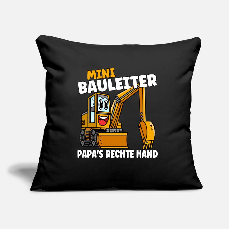Little construction manager Dad's right hand Sofa pillowcase 17,3'' x 17,3'' (45 x 45 cm)