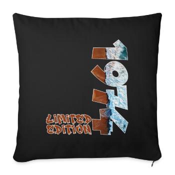 Design de plage en édition limitée de 1974 - Housse de coussin décorative 45 x 45 cm - noir - Devant