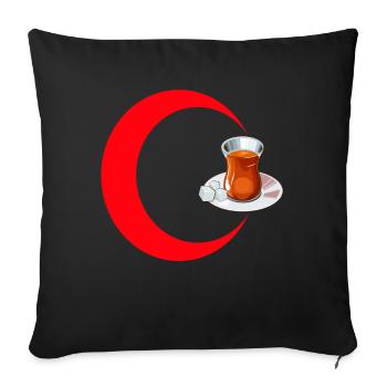 Turkish Tea - Turkish Tea - Love of Home - Sofa pillowcase 17,3'' x 17,3'' (45 x 45 cm) - black - Front
