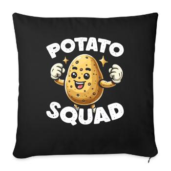 Potato Squad - Kartoffel - Sofa pillowcase 17,3'' x 17,3'' (45 x 45 cm) - black - Front