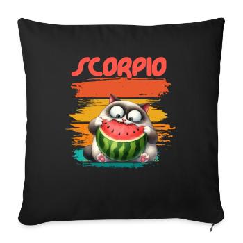 Zodiac - Sternzeichen - Scorpio - Scorpion - Sofa pillowcase 17,3'' x 17,3'' (45 x 45 cm) - black - Front