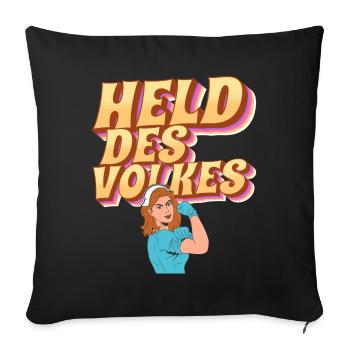 Held des Volkes - Sofakissenbezug 45 x 45 cm - Schwarz - Vorne
