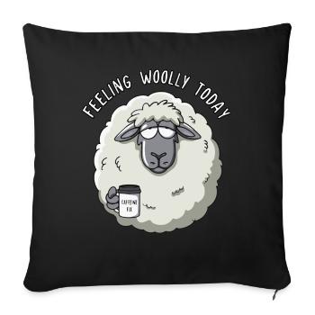 Se sentir laineux aujourd’hui - Housse de coussin décorative 45 x 45 cm - noir - Devant