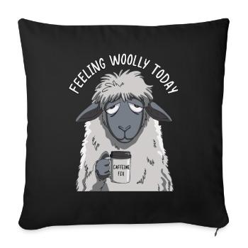 Se sentir laineux aujourd’hui - Housse de coussin décorative 45 x 45 cm - noir - Devant